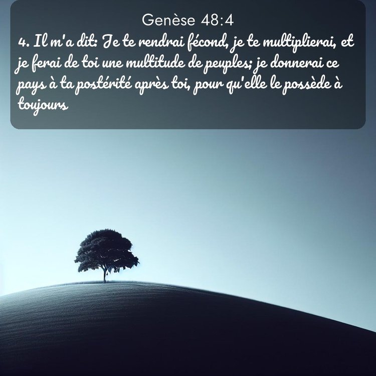 Segond Genèse 48:4