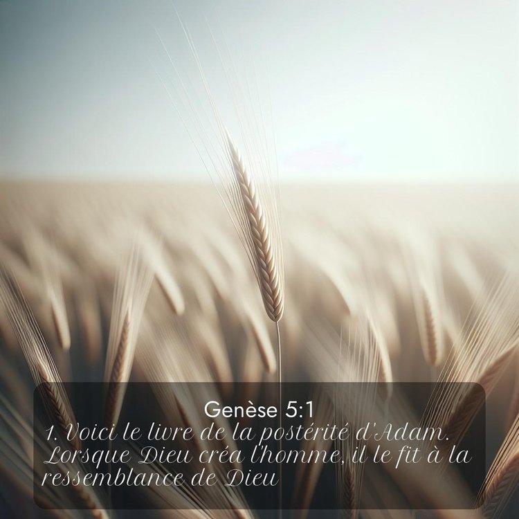 Segond Genèse 5:1