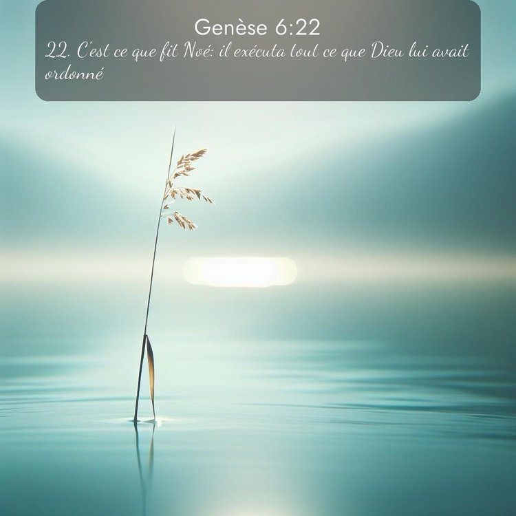 Segond Genèse 6:22