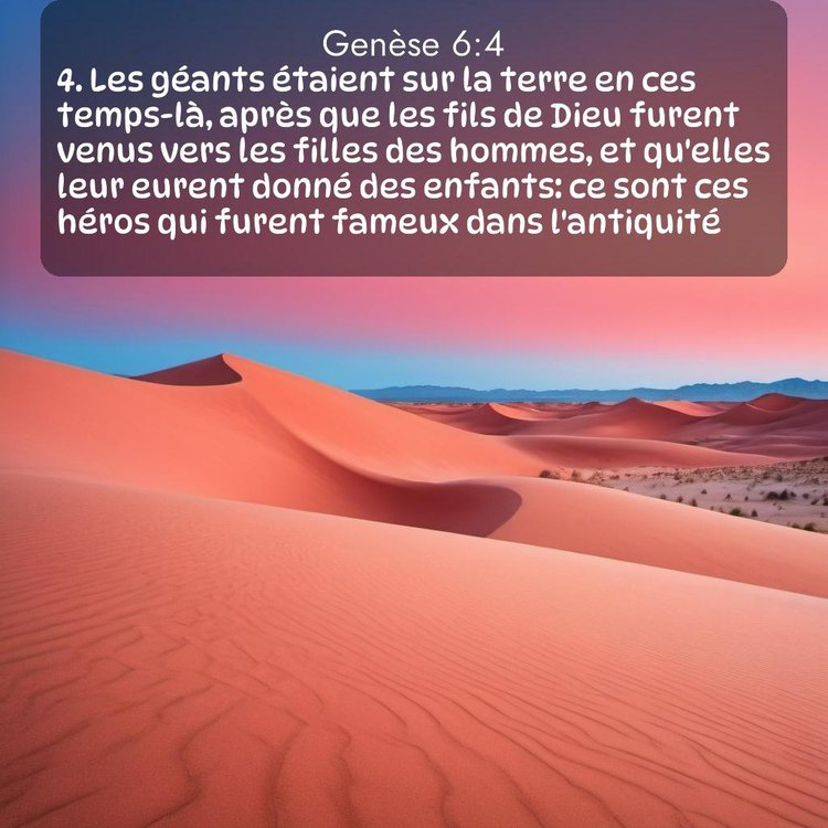 Segond Genèse 6:4