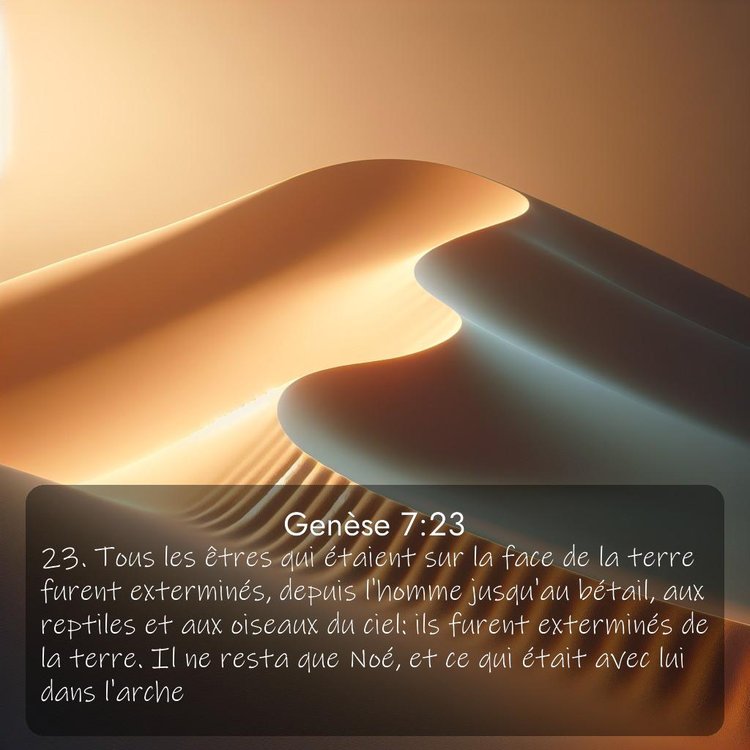 Segond Genèse 7:23