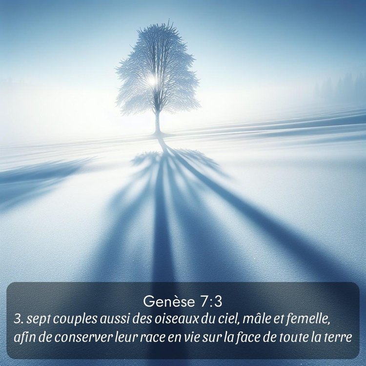 Segond Genèse 7:3