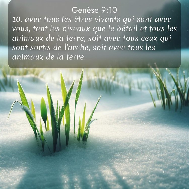 Segond Genèse 9:10