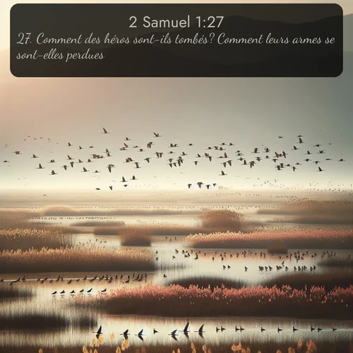 Segond 2 Samuel  ; image nature: image avec le verset biblique :Comment des héros sont-ils tombés? Comment leurs armes se sont-elles perdues? ;  ; 1:27