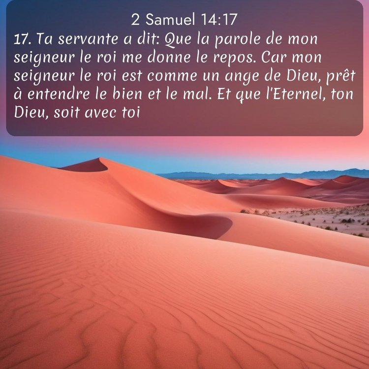 Segond 2 Samuel 14:17