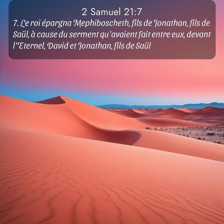 Segond 2 Samuel 21:7