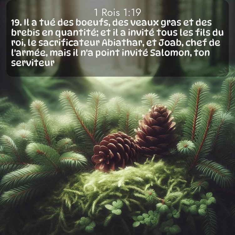 Segond 1 Rois 1:19