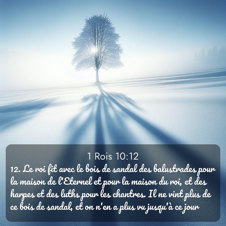 Segond 1 Rois 10:12