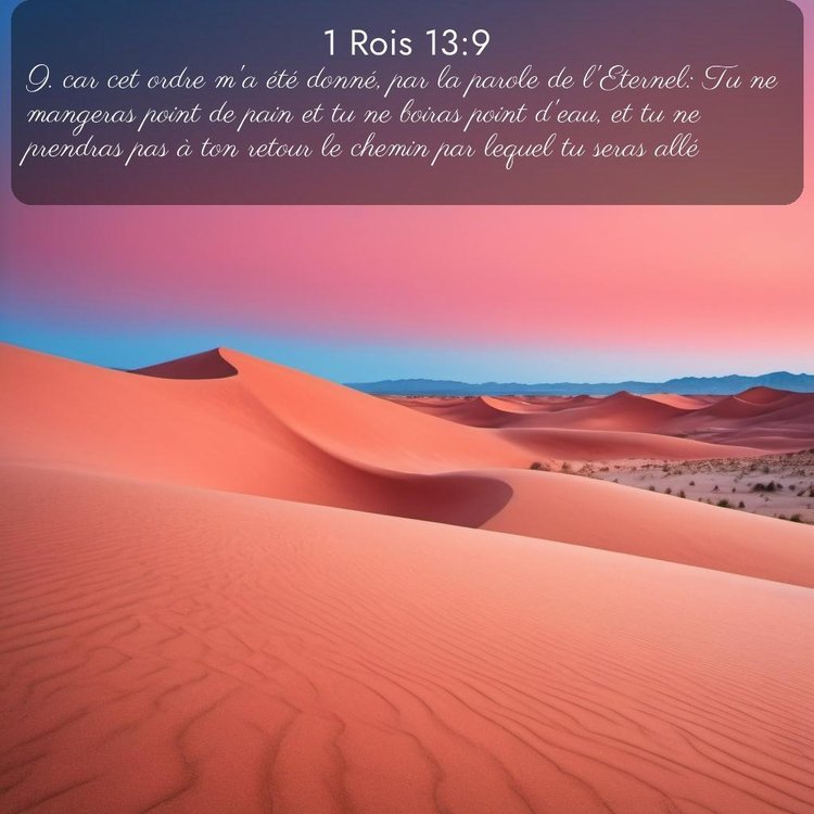 Segond 1 Rois 13:9