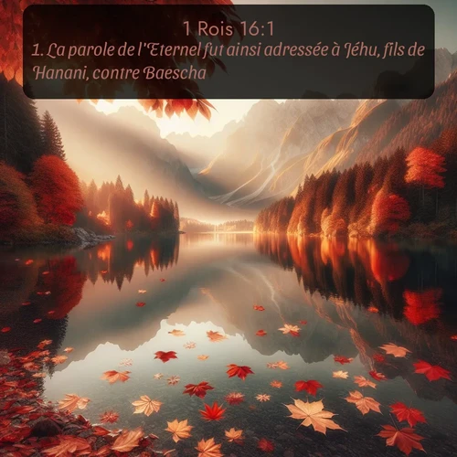 Segond 1 Rois  ; image nature: image avec le verset biblique :La parole de l&#039;Eternel fut ainsi adressée à Jéhu, fils de Hanani, contre Baescha: ;  ; 16:1