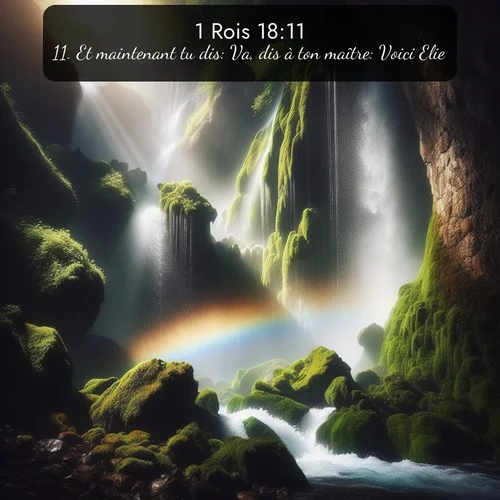Segond 1 Rois  ; image nature: image avec le verset biblique :Et maintenant tu dis: Va, dis à ton maître: Voici Elie! ;  ; 18:11