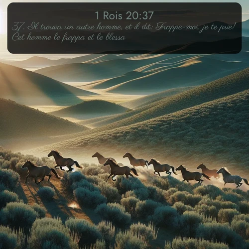 Segond 1 Rois  ; image nature: image avec le verset biblique :Il trouva un autre homme, et il dit: Frappe-moi, je te prie! Cet homme le frappa et le blessa. ;  ; 20:37