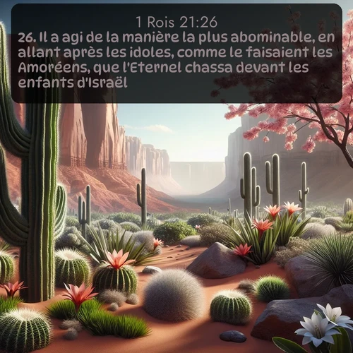 Segond 1 Rois  ; image nature: image avec le verset biblique :Il a agi de la manière la plus abominable, en allant après les idoles, comme le faisaient les Amoréens, que l&#039;Eternel chassa devant les enfants d&#039;Israël. ;  ; 21:26