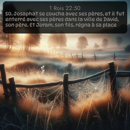 Segond 1 Rois  ; image nature: image avec le verset biblique :Josaphat se coucha avec ses pères, et il fut enterré avec ses pères dans la ville de David, son père. Et Joram, son fils, régna à sa place. ;  ; 22:50