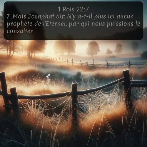 Segond 1 Rois  ; image nature: image avec le verset biblique :Mais Josaphat dit: N&#039;y a-t-il plus ici aucun prophète de l&#039;Eternel, par qui nous puissions le consulter? ;  ; 22:7