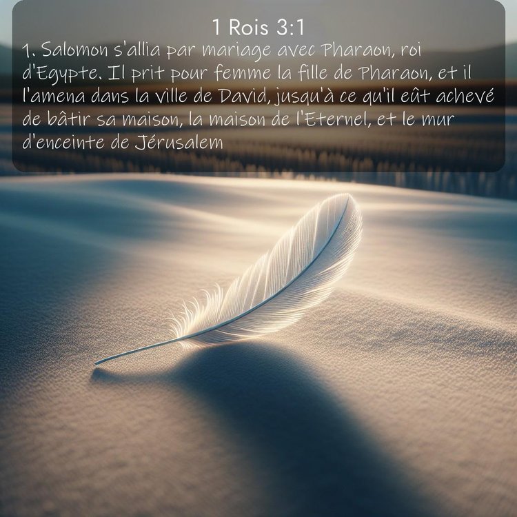 Segond 1 Rois 3:1