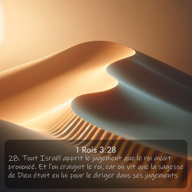 Segond 1 Rois 3:28