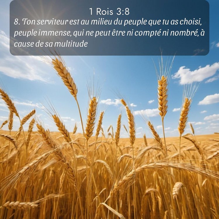 Segond 1 Rois 3:8