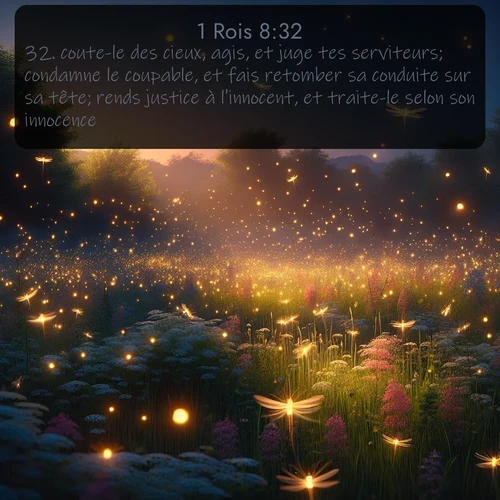 Segond 1 Rois  ; image nature: image avec le verset biblique :coute-le des cieux, agis, et juge tes serviteurs; condamne le coupable, et fais retomber sa conduite sur sa tête; rends justice à l&#039;innocent, et traite-le selon son innocence! ;  ; 8:32