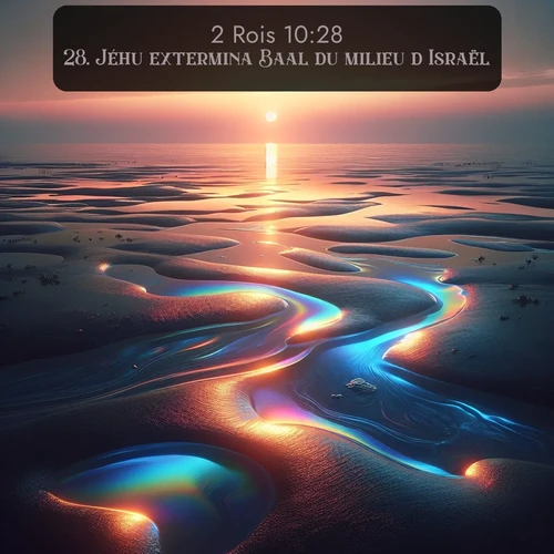 Segond 2 Rois  ; image nature: image avec le verset biblique :Jéhu extermina Baal du milieu d&#039;Israël; ;  ; 10:28