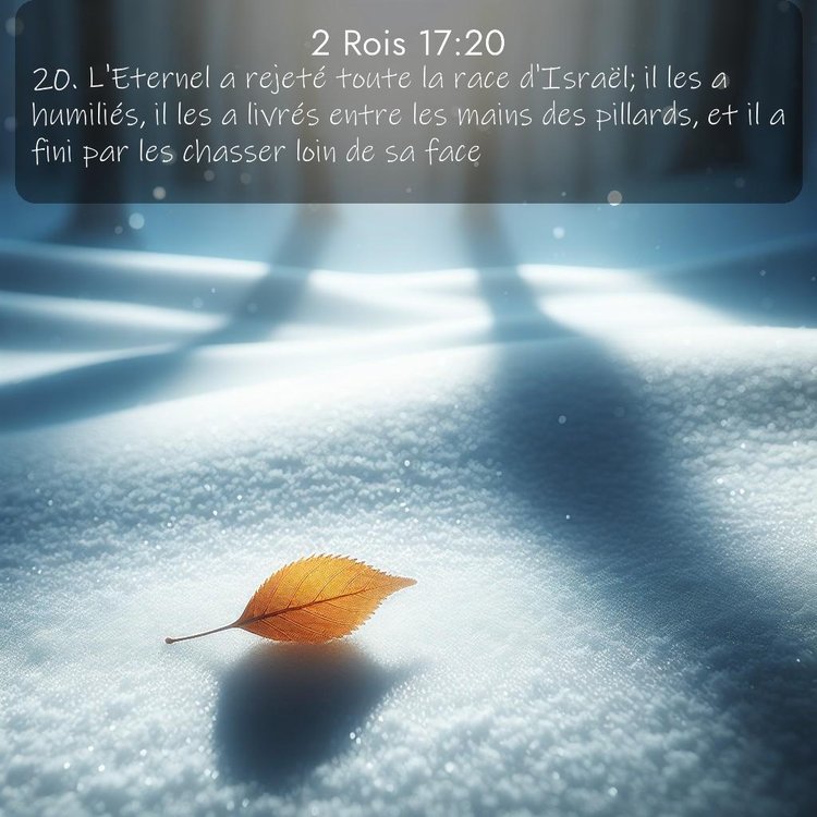 Segond 2 Rois 17:20