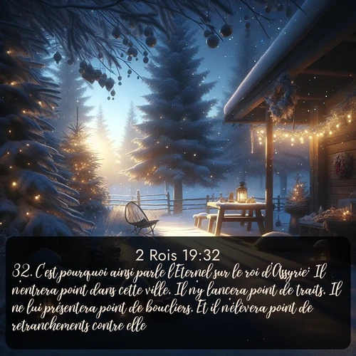 Segond 2 Rois  ; image nature: image avec le verset biblique :C&#039;est pourquoi ainsi parle l&#039;Eternel sur le roi d&#039;Assyrie: Il n&#039;entrera point dans cette ville, Il n&#039;y lancera point de traits, Il ne lui présentera point de boucliers, Et il n&#039;élèvera point de retranchements contre elle. ;  ; 19:32