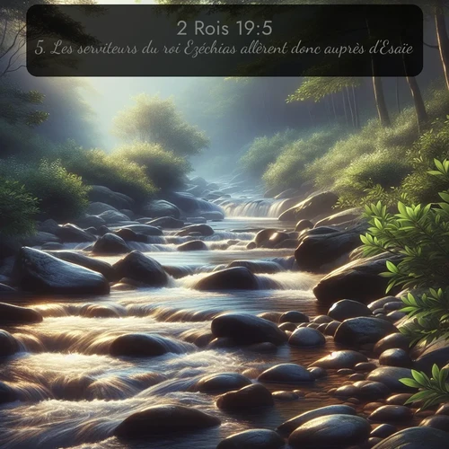 Segond 2 Rois  ; image nature: image avec le verset biblique :Les serviteurs du roi Ezéchias allèrent donc auprès d&#039;Esaïe. ;  ; 19:5