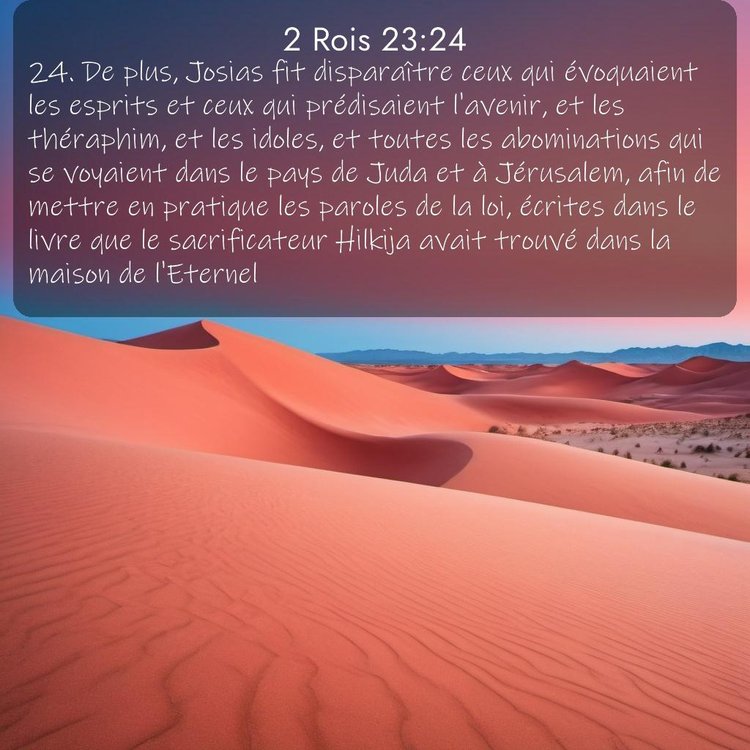 Segond 2 Rois 23:24