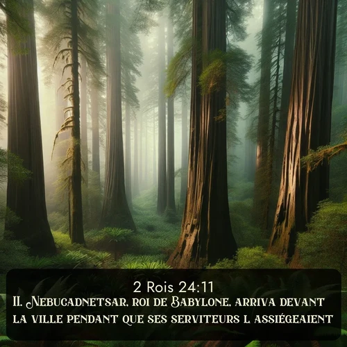 Segond 2 Rois  ; image nature: image avec le verset biblique :Nebucadnetsar, roi de Babylone, arriva devant la ville pendant que ses serviteurs l&#039;assiégeaient. ;  ; 24:11