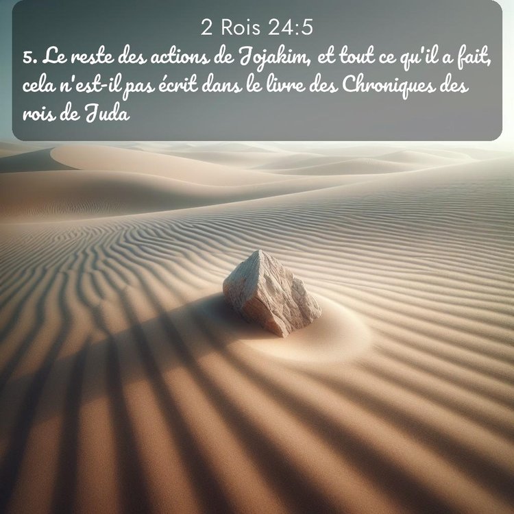 Segond 2 Rois 24:5