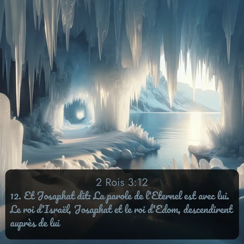 Segond 2 Rois  ; image nature: image avec le verset biblique :Et Josaphat dit: La parole de l&#039;Eternel est avec lui. Le roi d&#039;Israël, Josaphat et le roi d&#039;Edom, descendirent auprès de lui. ;  ; 3:12