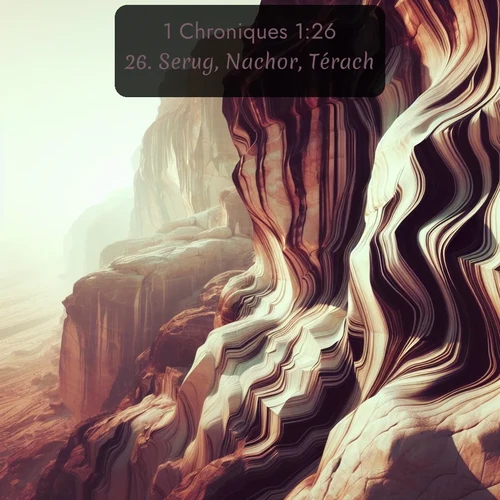 Segond 1 Chroniques  ; image nature: image avec le verset biblique :Serug, Nachor, Térach, ;  ; 1:26