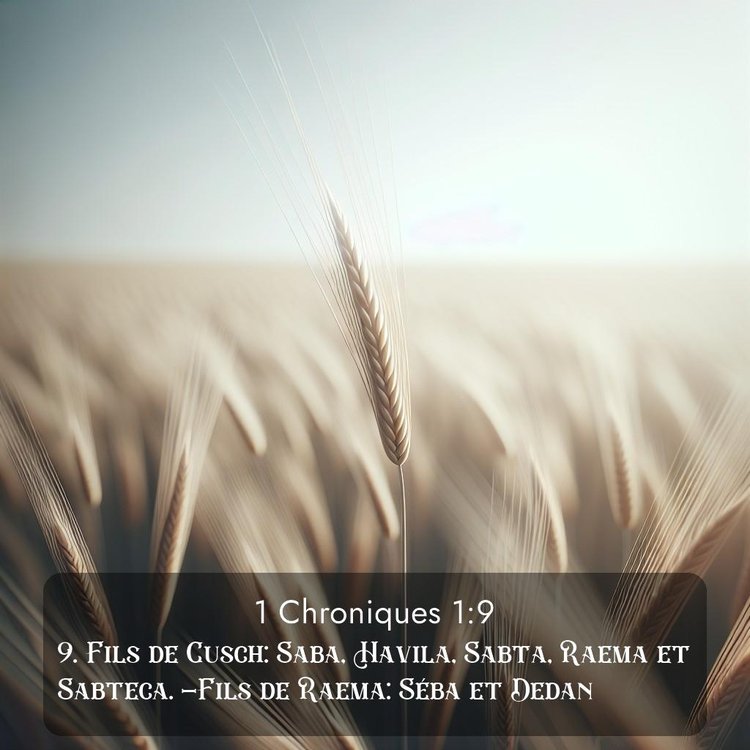 Segond 1 Chroniques 1:9