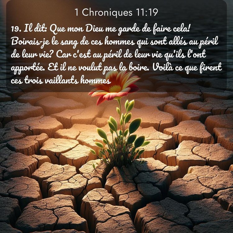 Segond 1 Chroniques 11:19