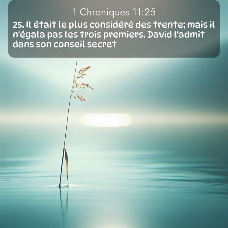 Segond 1 Chroniques 11:25