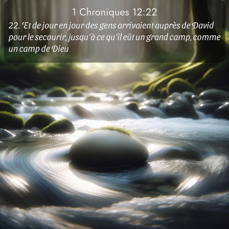 Segond 1 Chroniques 12:22