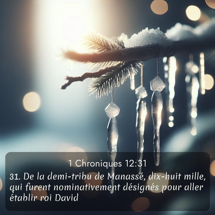 Segond 1 Chroniques 12:31