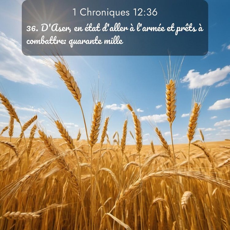 Segond 1 Chroniques 12:36