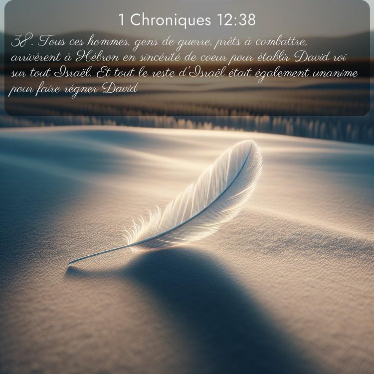 Segond 1 Chroniques 12:38