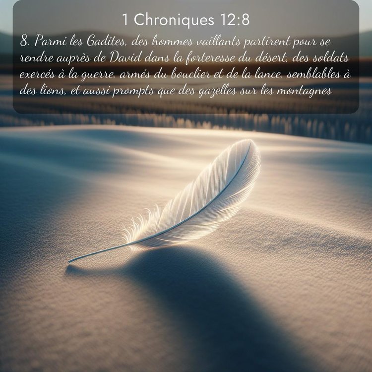 Segond 1 Chroniques 12:8