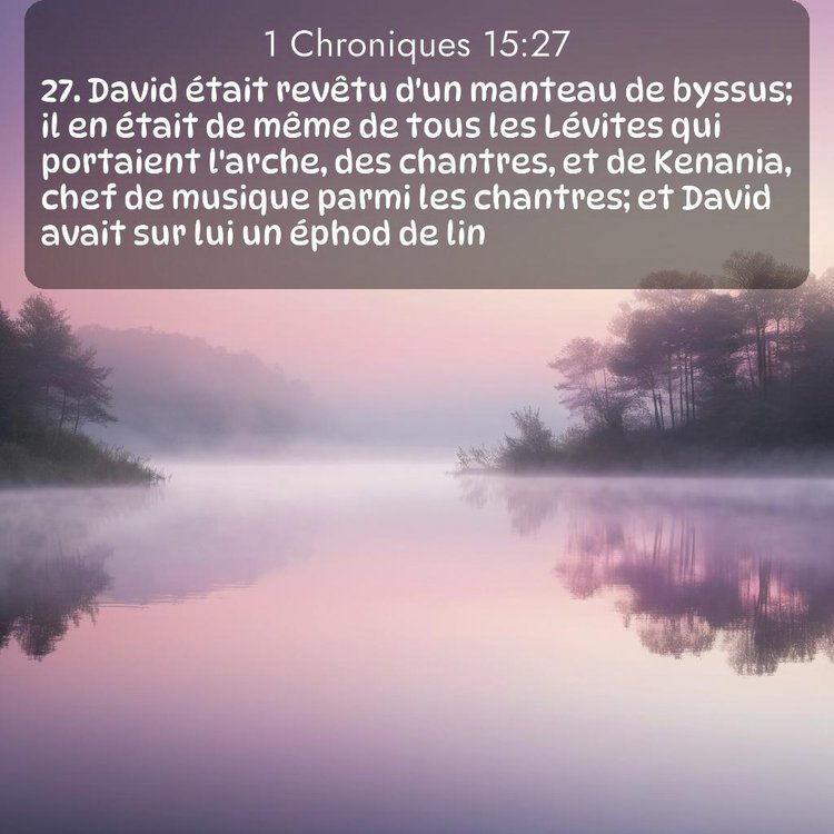 Segond 1 Chroniques 15:27