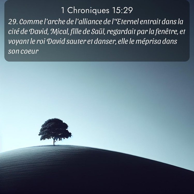 Segond 1 Chroniques 15:29