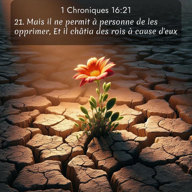 Segond 1 Chroniques 16:21