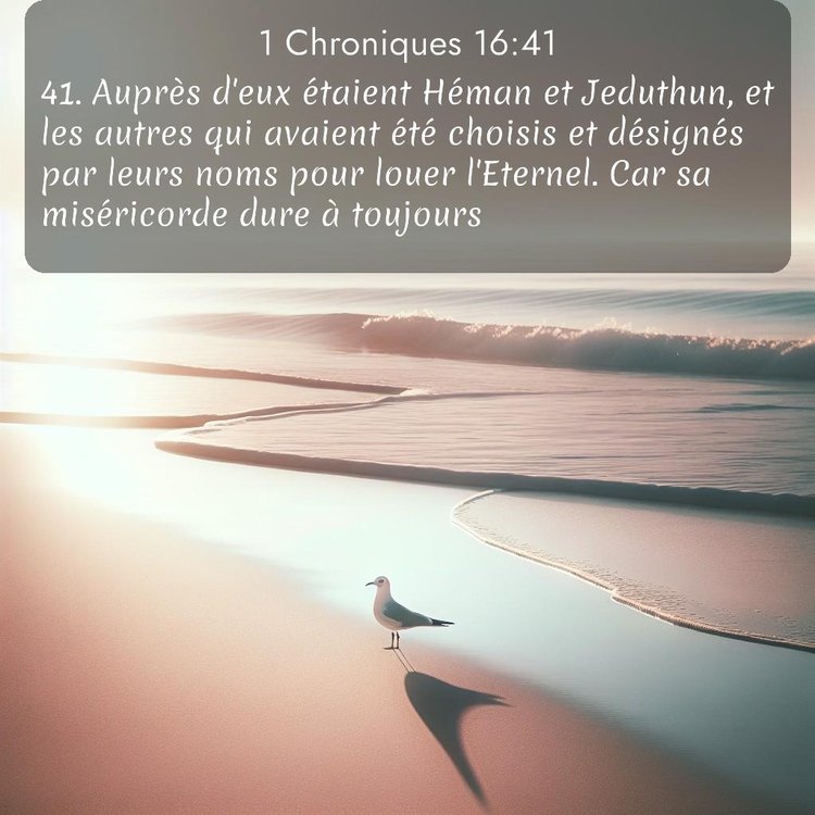 Segond 1 Chroniques 16:41