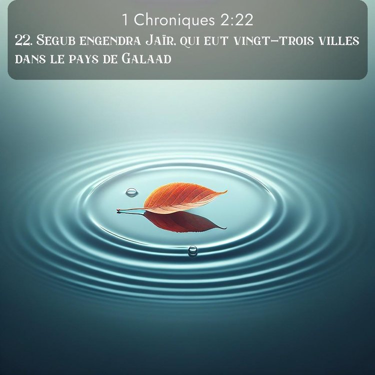 Segond 1 Chroniques 2:22