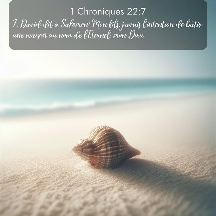 Segond 1 Chroniques 22:7