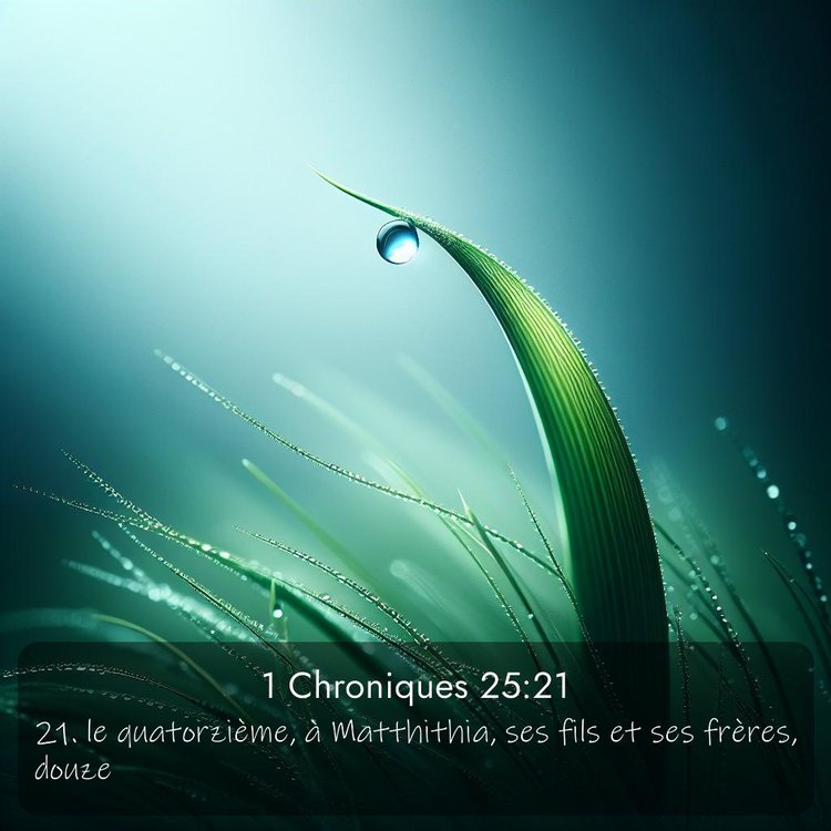 Segond 1 Chroniques 25:21