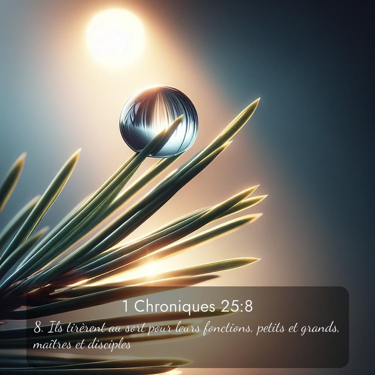 Segond 1 Chroniques 25:8