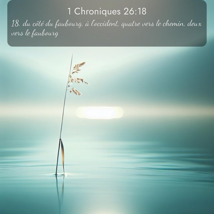 Segond 1 Chroniques 26:18