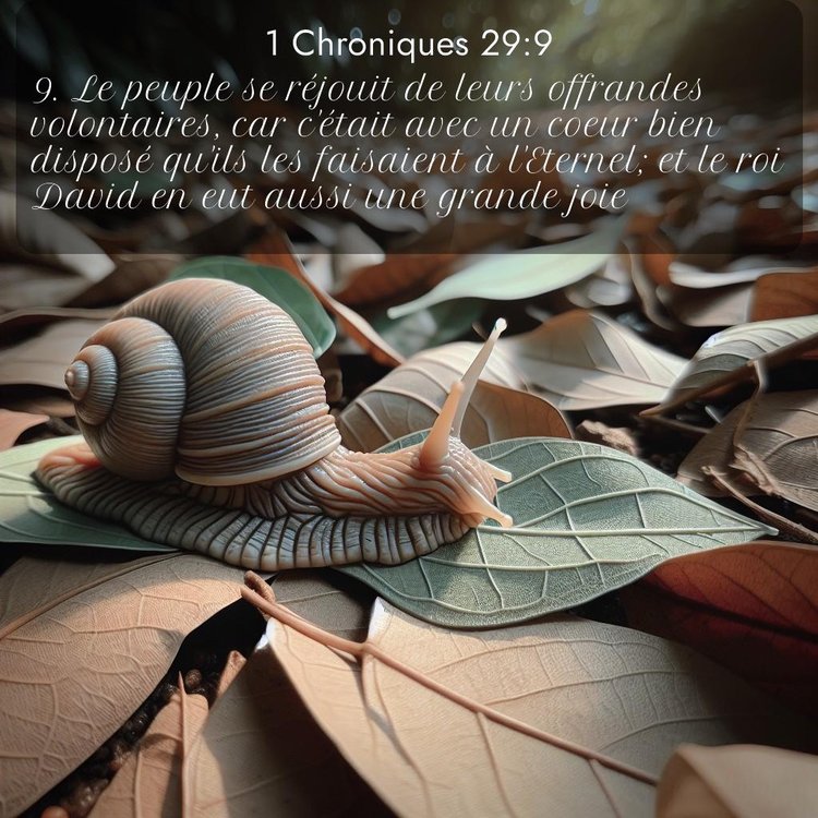 Segond 1 Chroniques 29:9